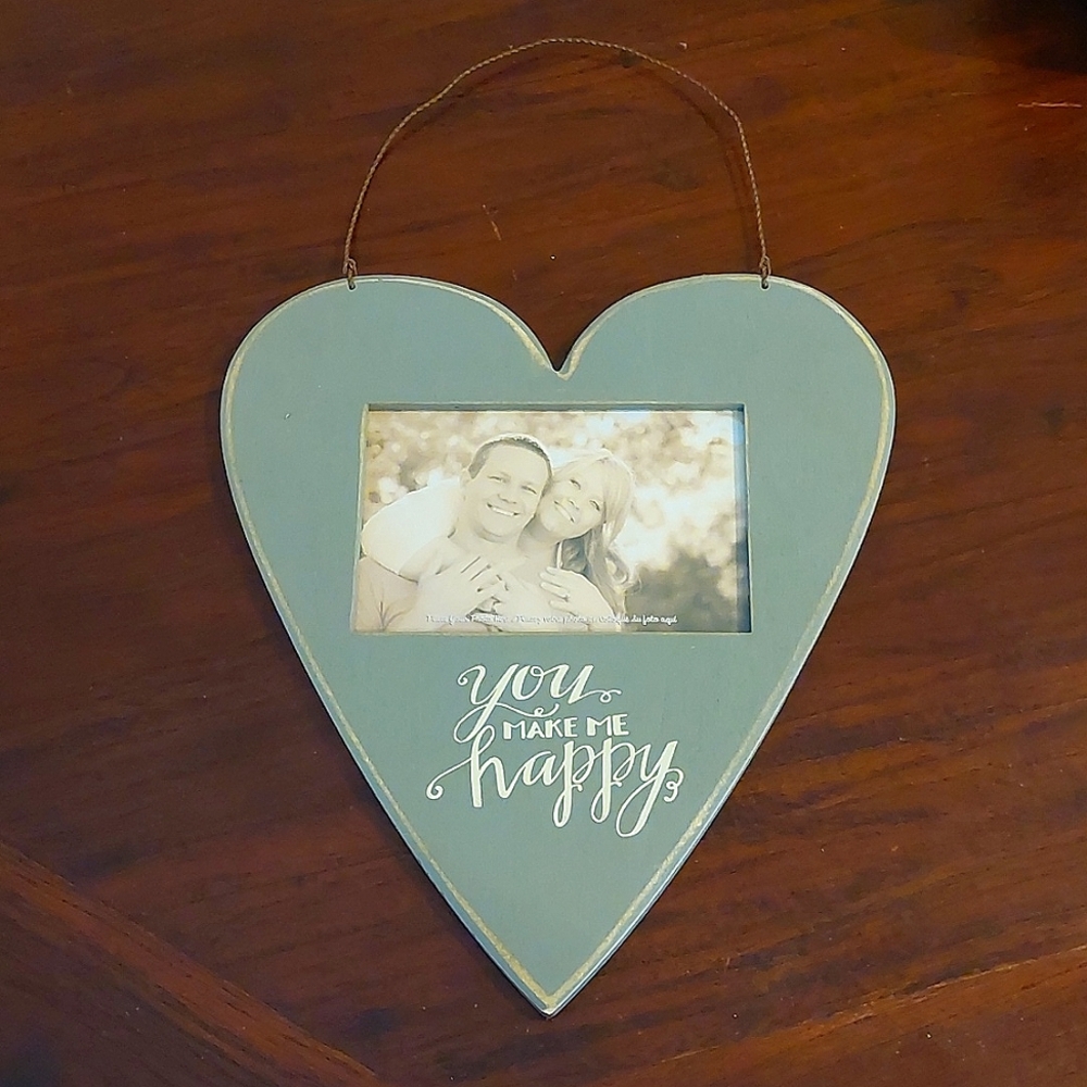 Hanging Wood Heart-shape Photo Frame